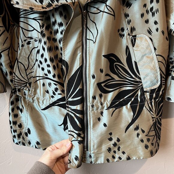 Lagenlook Art To Wear Jacket Floral Metallic S Y2K Velvet Artist Whimsigoth Boho - Picture 12 of 15